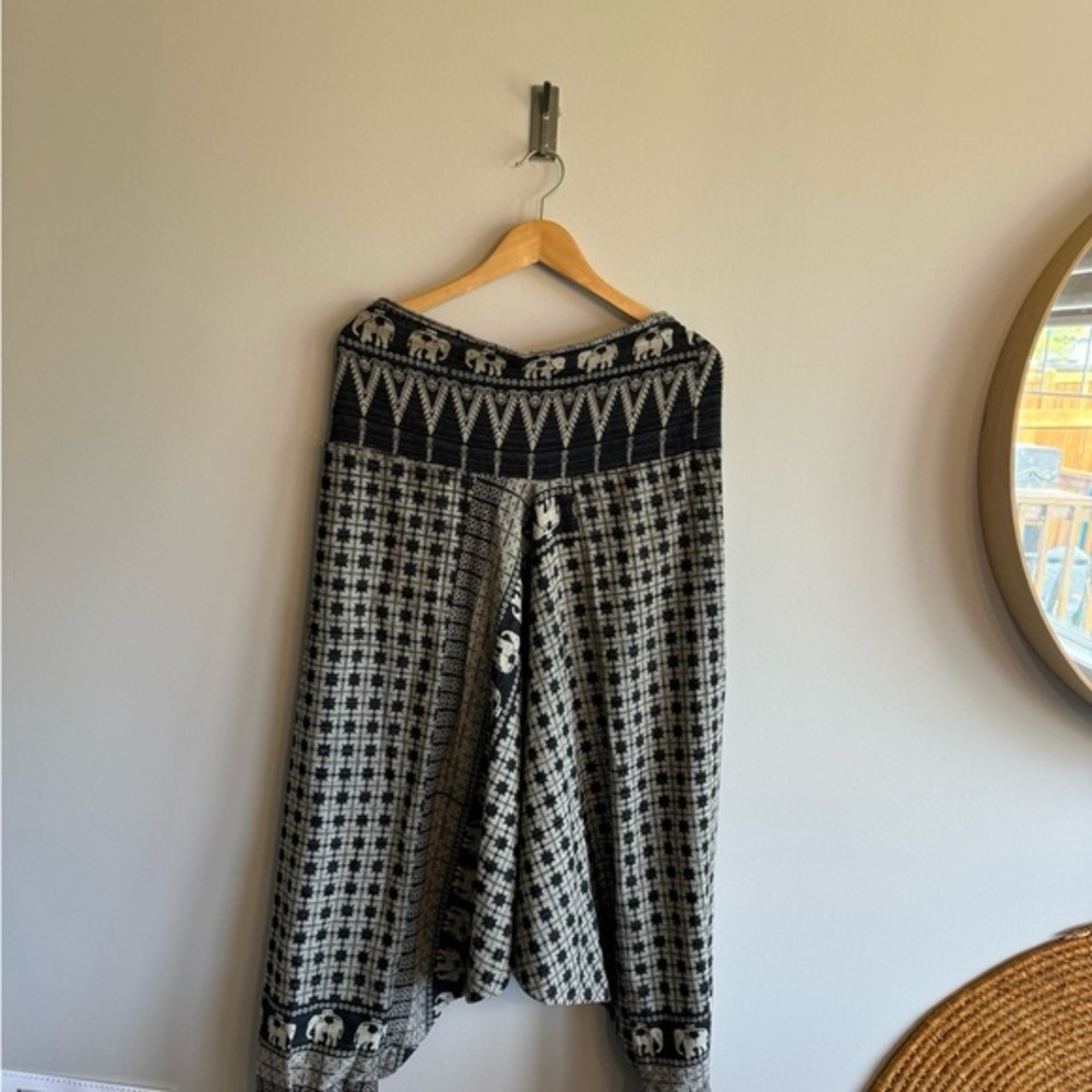 Hill tribe elephant women Aladdin style free cotton pants - Picture 12 of 12